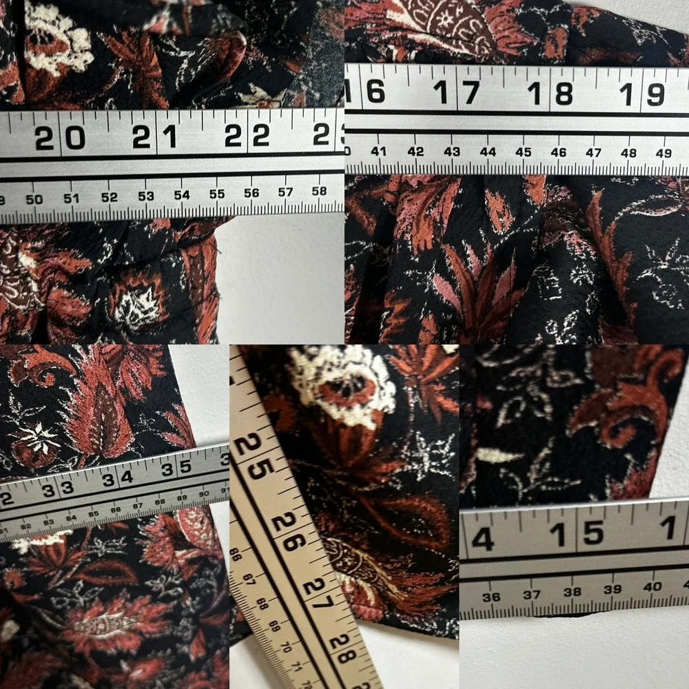Madewell Dark Floral Wide Leg Jumpsuit Ruffle Womens Size 3X NEW Pampas Blooms - Picture 14 of 16